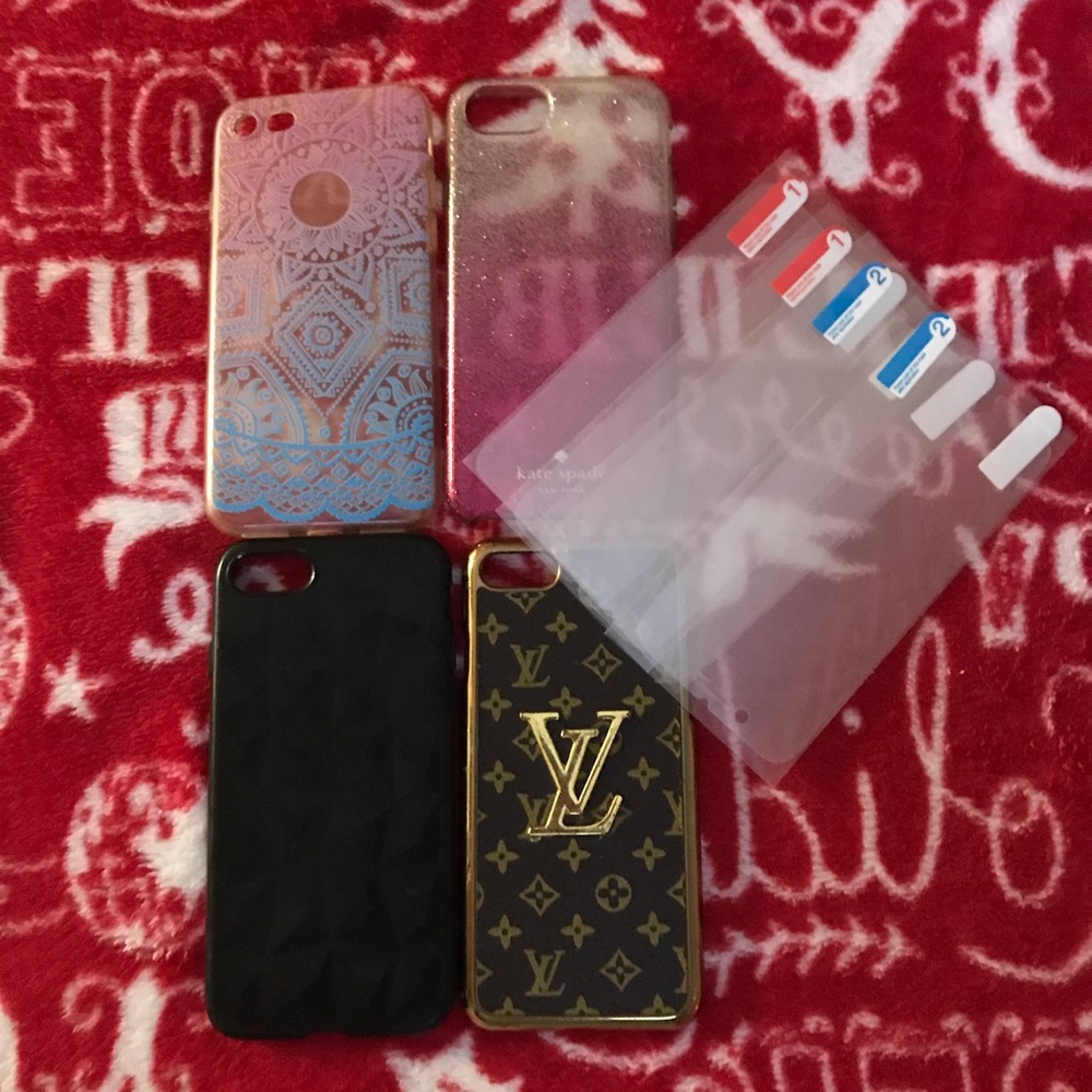 Phone cases 4 and glass stickers